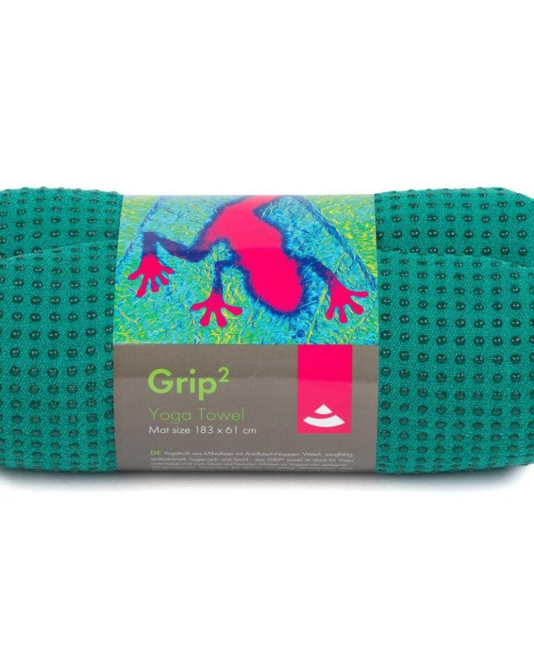 GRIP² skridsikkert yogahåndklæde med silikonedutter