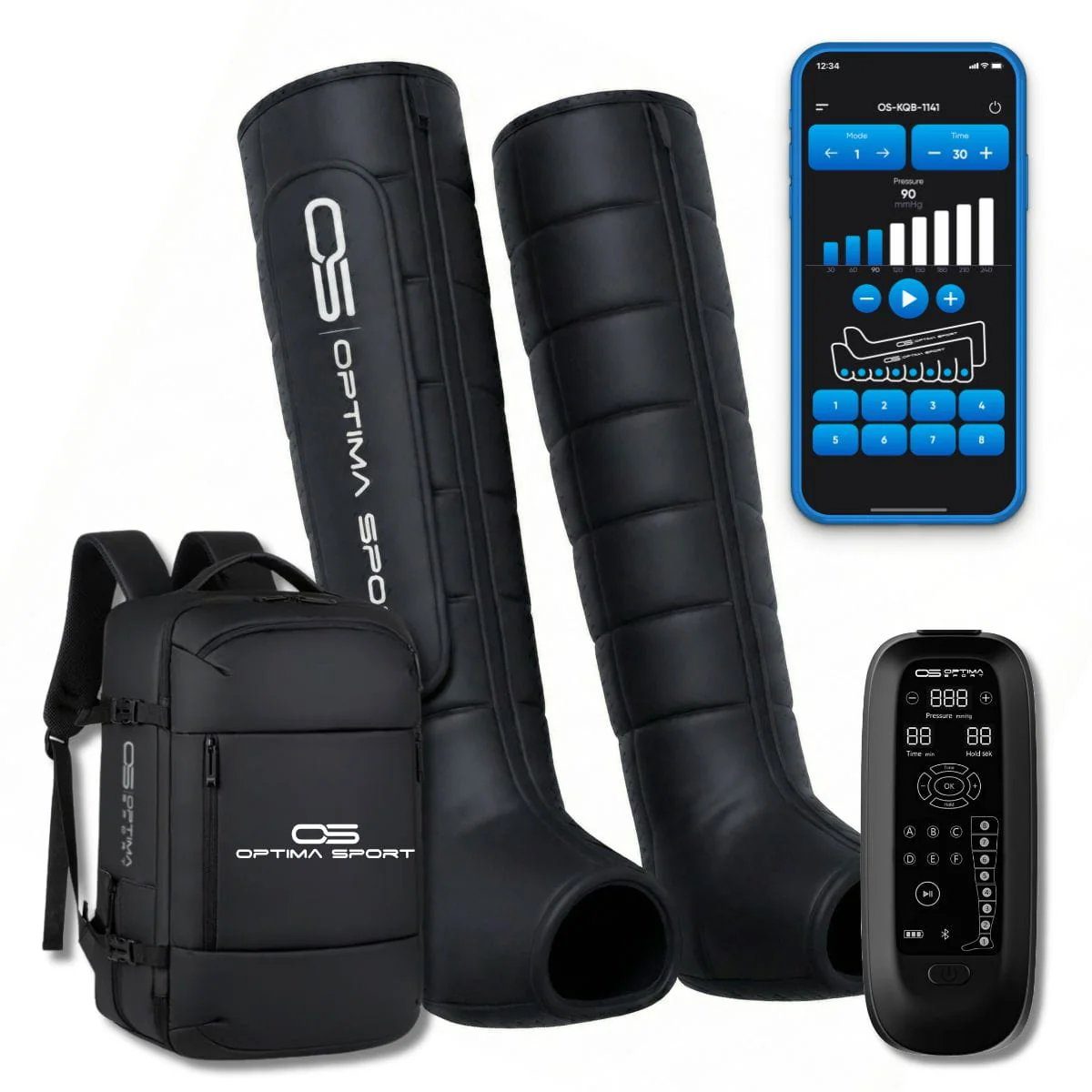 Optima Sport Recovery Boots Ultima 8 kamre med batteri
